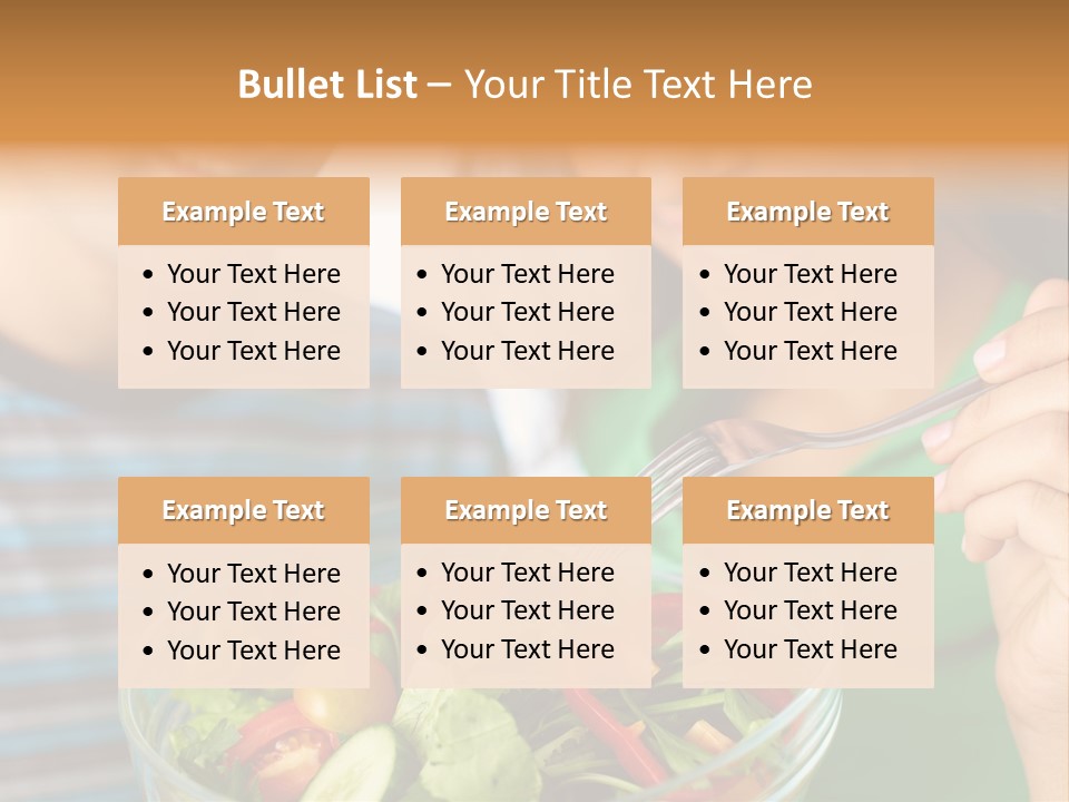 Vegetarian Female Meal PowerPoint Template