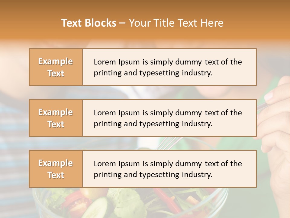 Vegetarian Female Meal PowerPoint Template