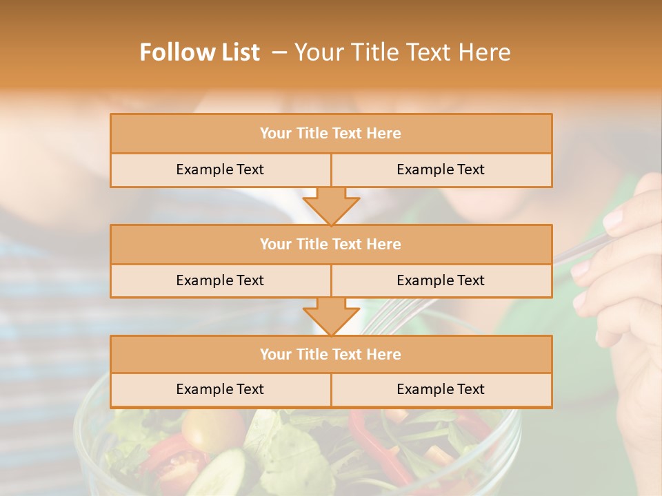 Vegetarian Female Meal PowerPoint Template