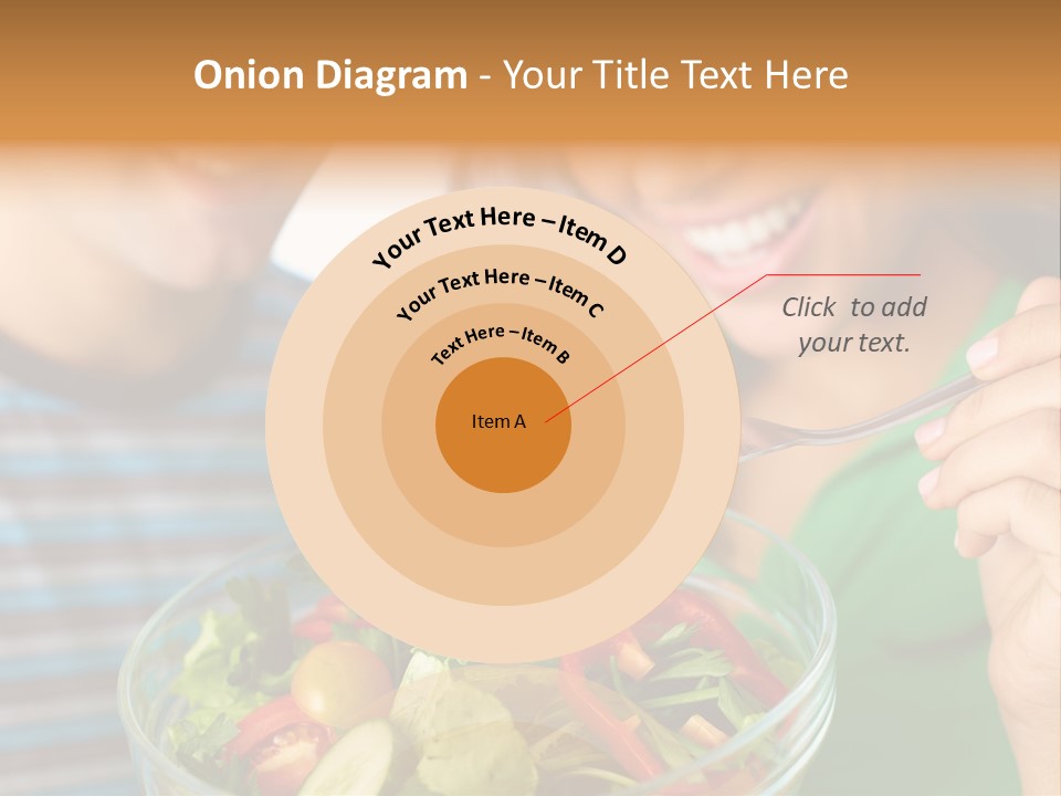 Vegetarian Female Meal PowerPoint Template
