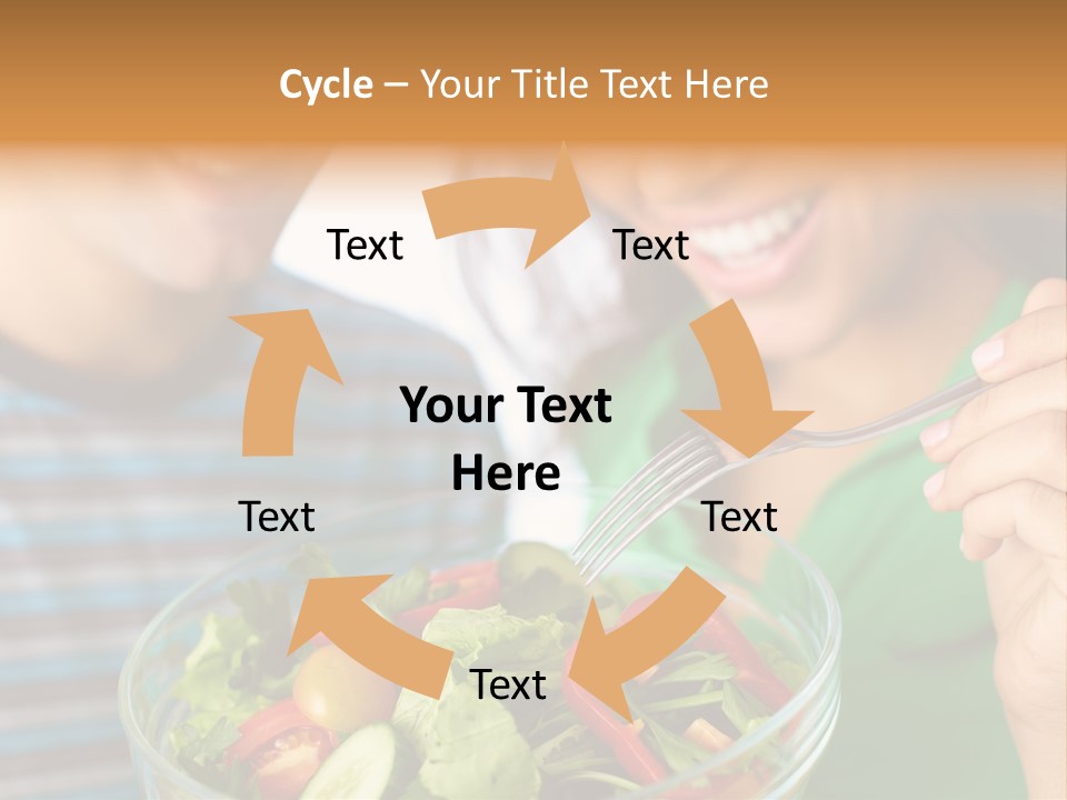 Vegetarian Female Meal PowerPoint Template