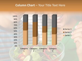 Vegetarian Female Meal PowerPoint Template