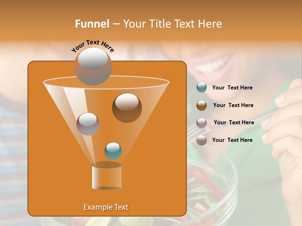 Vegetarian Female Meal PowerPoint Template