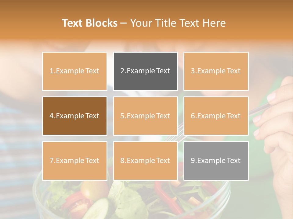 Vegetarian Female Meal PowerPoint Template