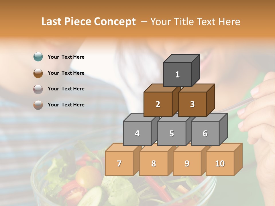 Vegetarian Female Meal PowerPoint Template