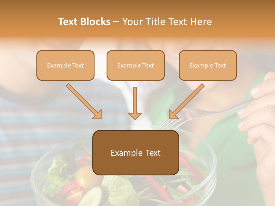 Vegetarian Female Meal PowerPoint Template