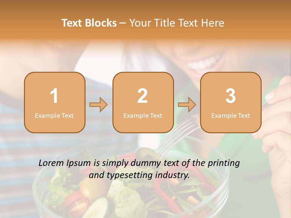 Vegetarian Female Meal PowerPoint Template