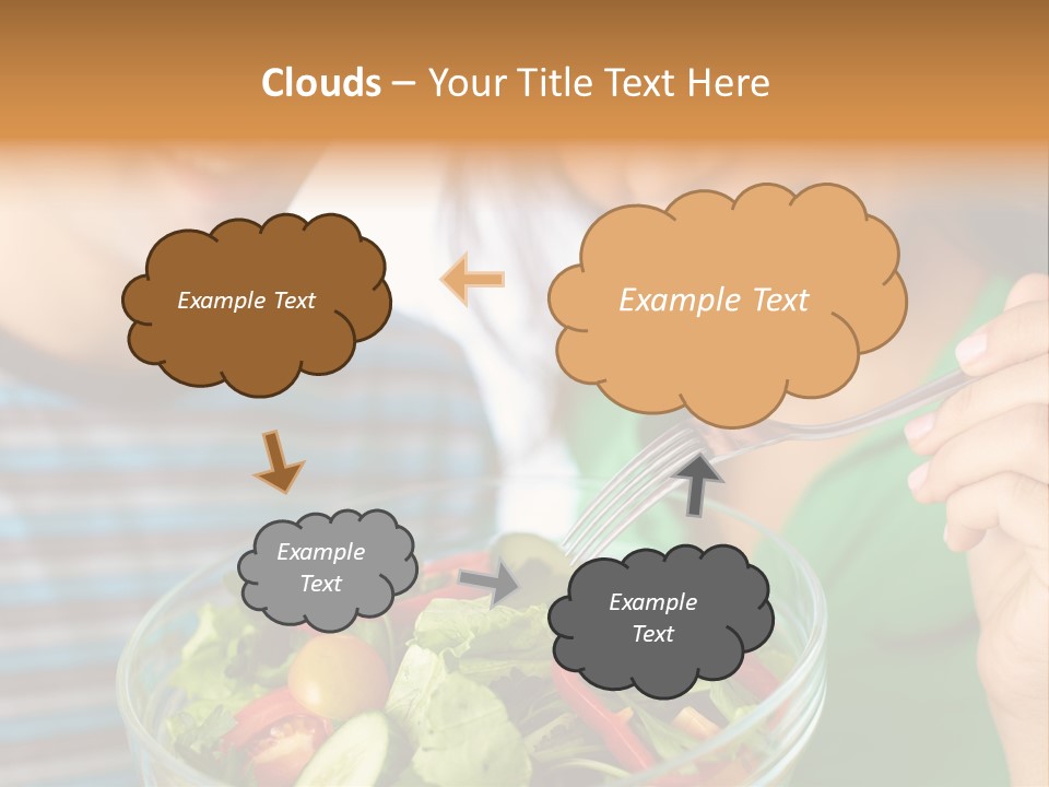 Vegetarian Female Meal PowerPoint Template