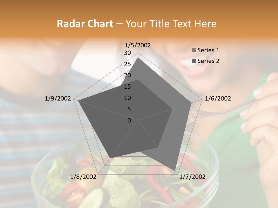 Vegetarian Female Meal PowerPoint Template
