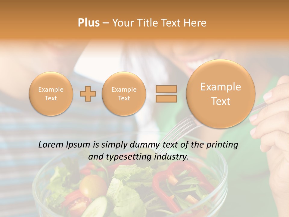 Vegetarian Female Meal PowerPoint Template
