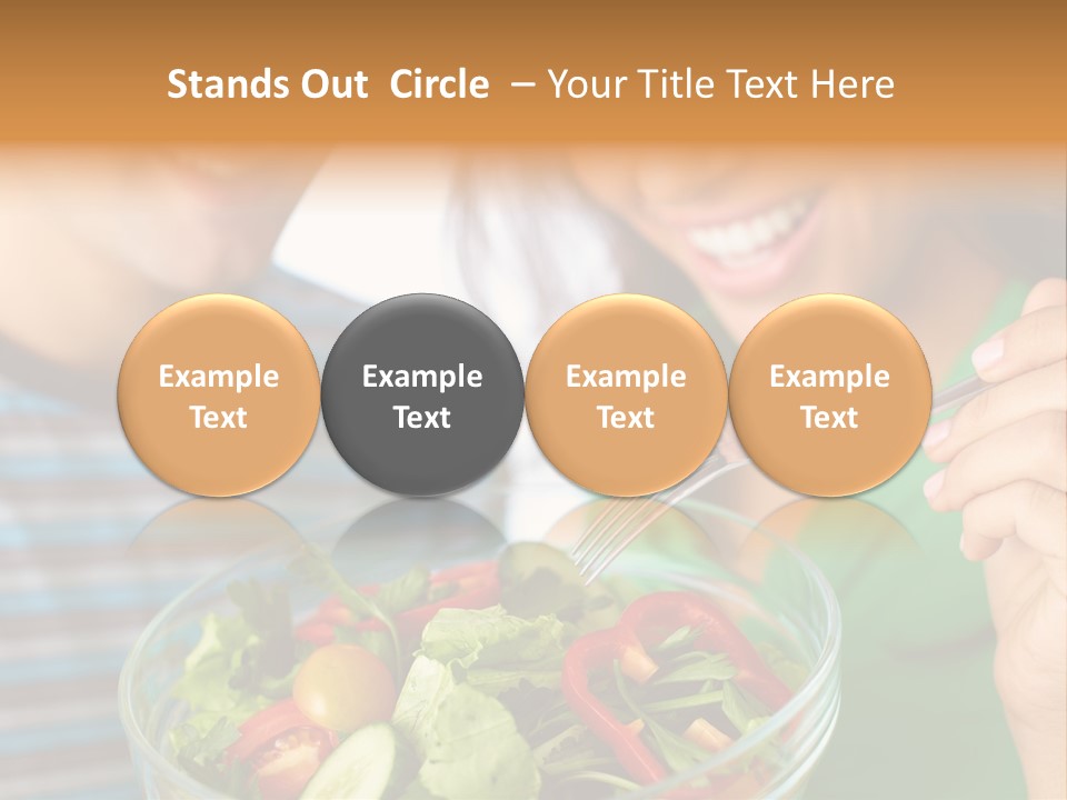 Vegetarian Female Meal PowerPoint Template