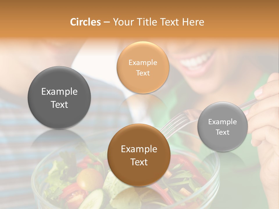 Vegetarian Female Meal PowerPoint Template