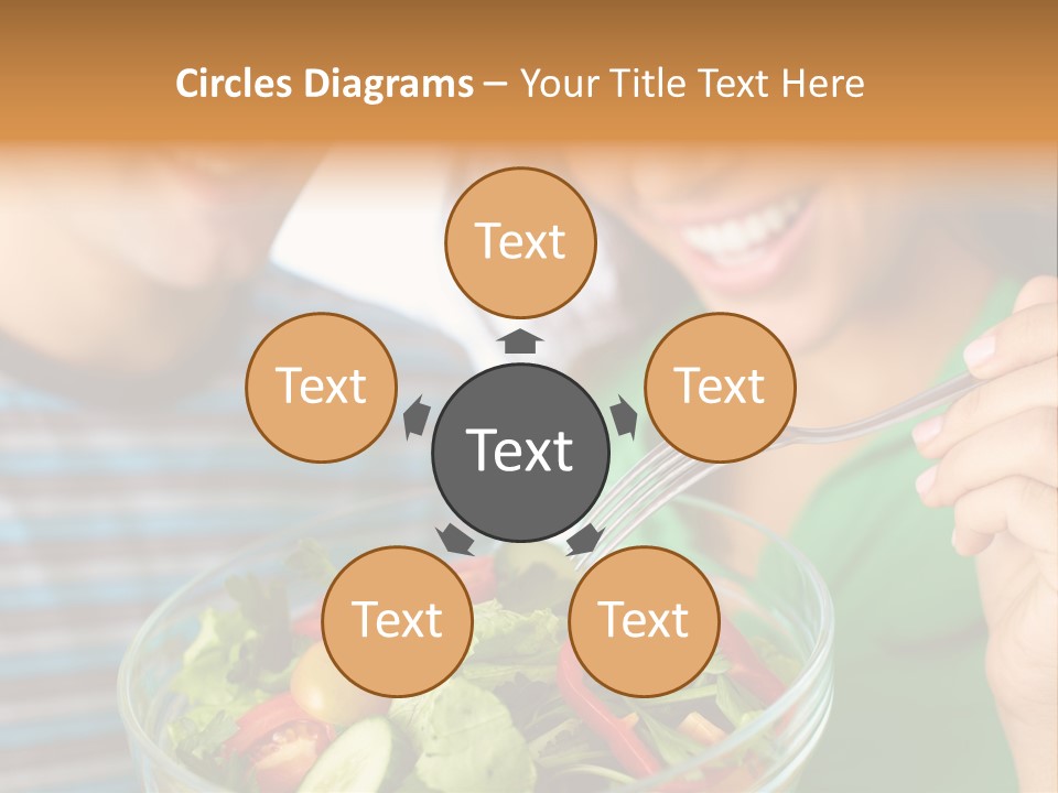 Vegetarian Female Meal PowerPoint Template