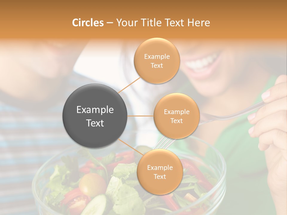 Vegetarian Female Meal PowerPoint Template