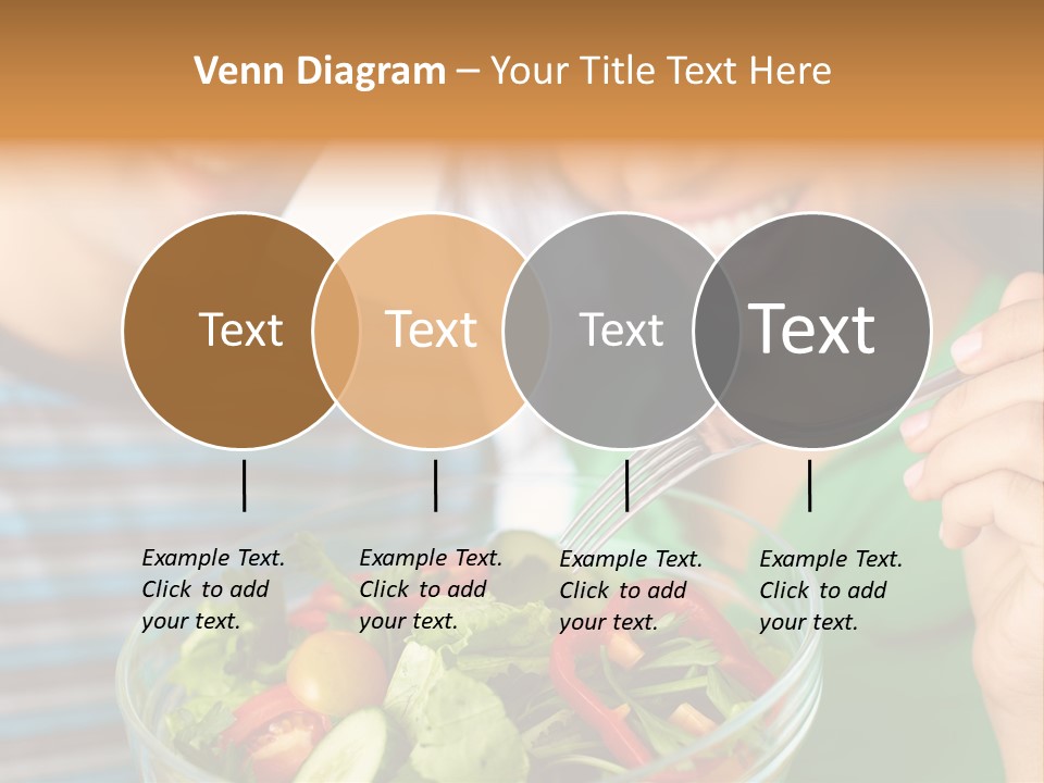 Vegetarian Female Meal PowerPoint Template