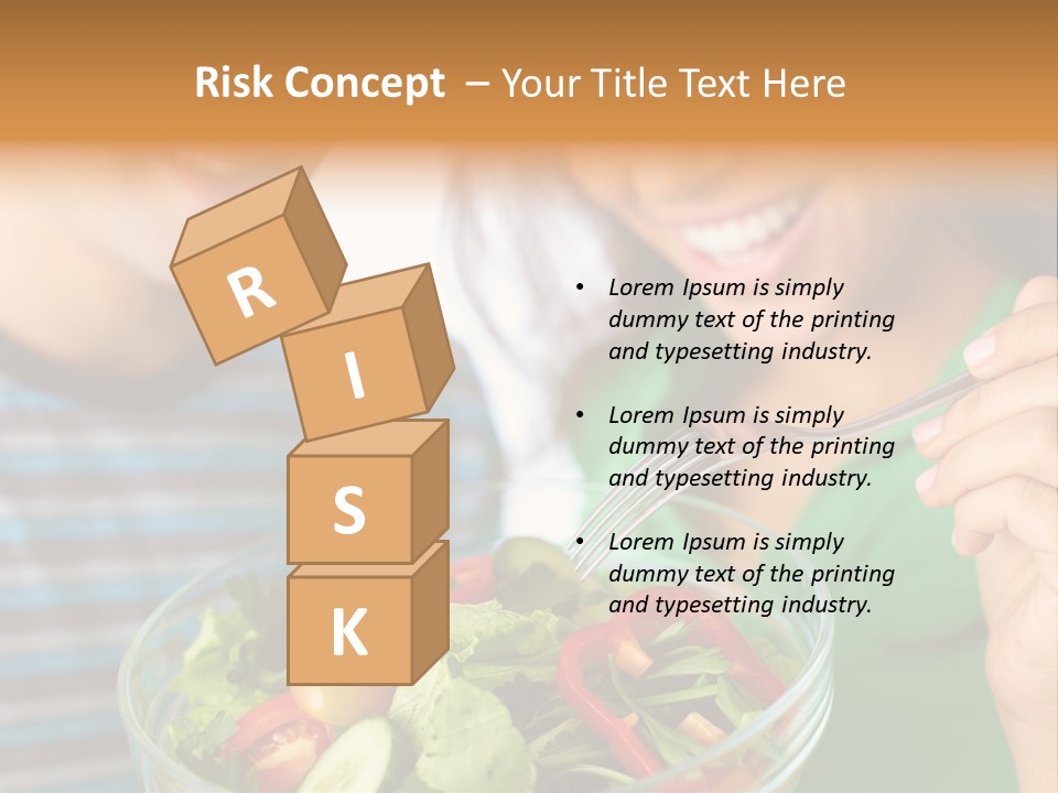 Vegetarian Female Meal PowerPoint Template