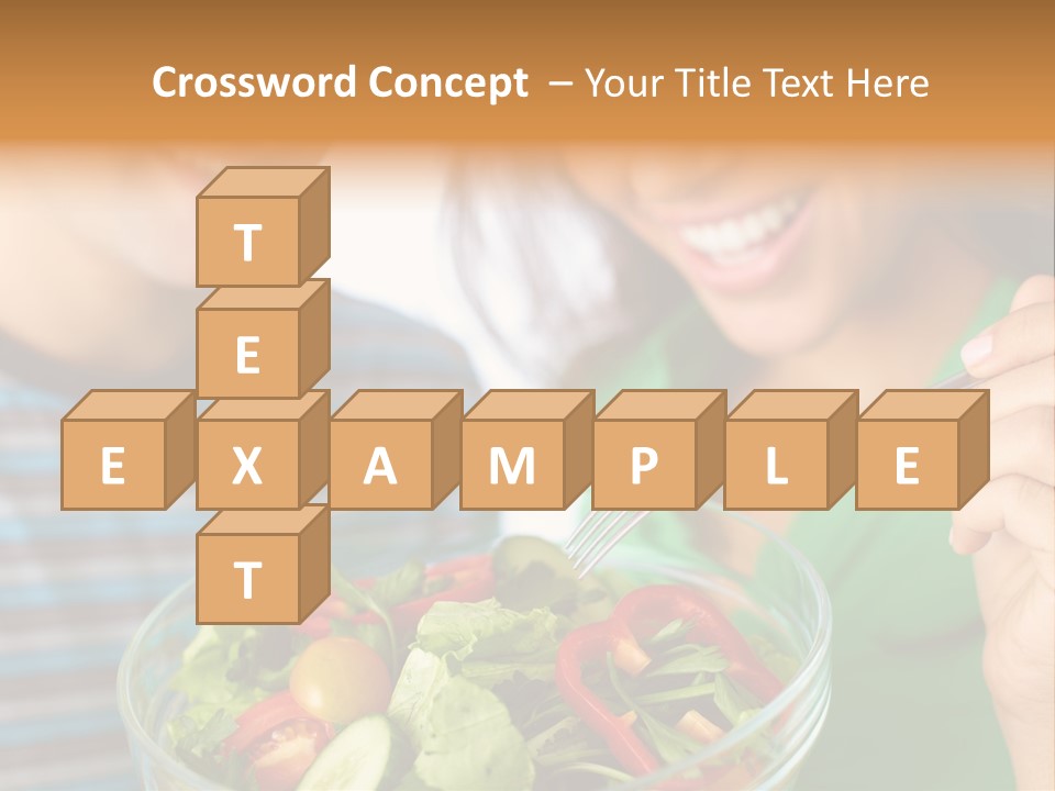 Vegetarian Female Meal PowerPoint Template