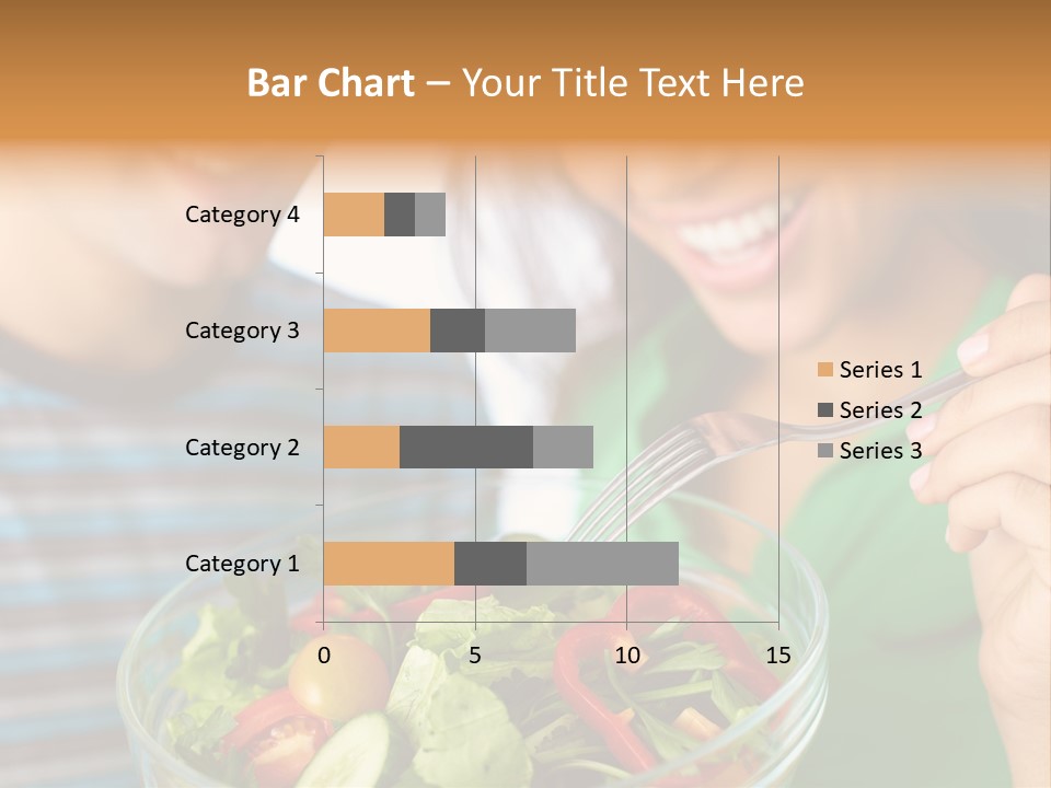 Vegetarian Female Meal PowerPoint Template