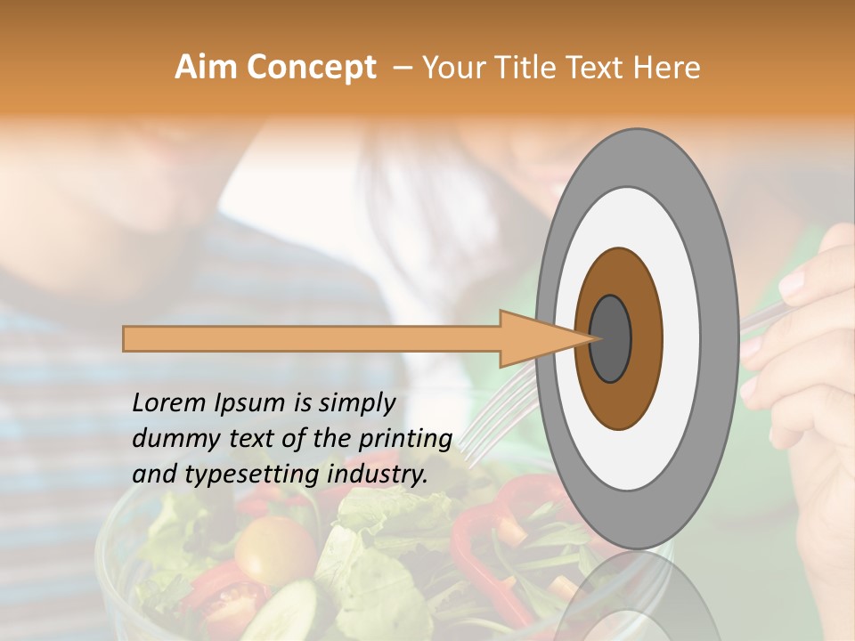 Vegetarian Female Meal PowerPoint Template