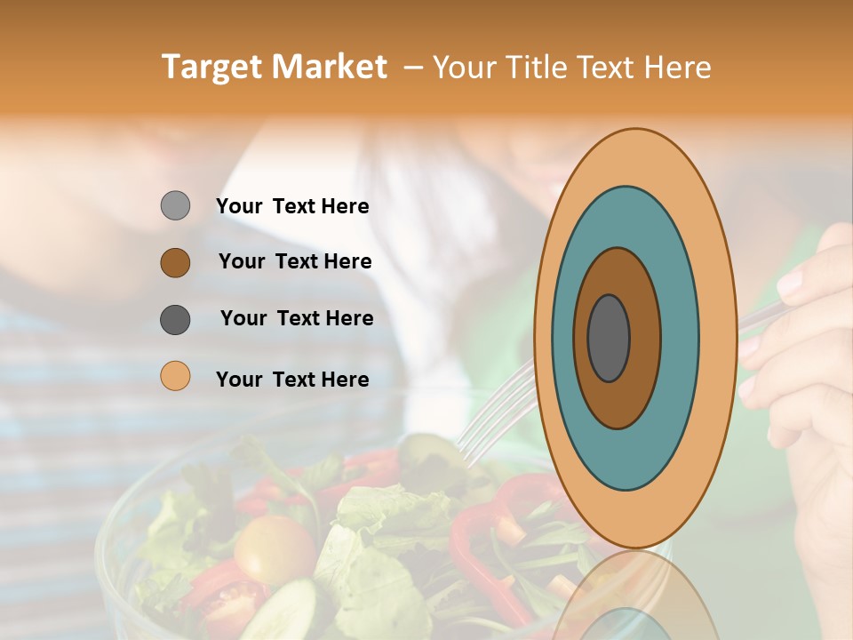 Vegetarian Female Meal PowerPoint Template