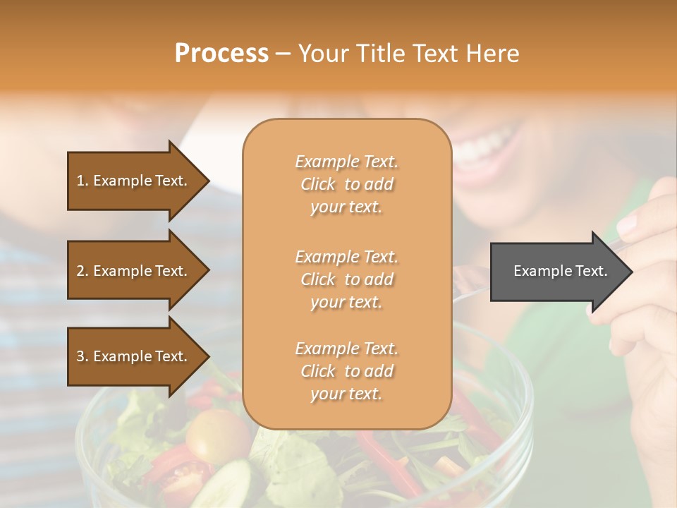 Vegetarian Female Meal PowerPoint Template