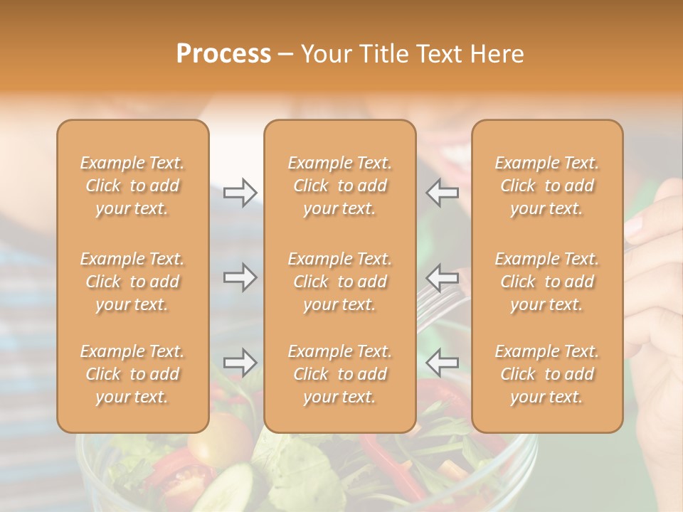 Vegetarian Female Meal PowerPoint Template