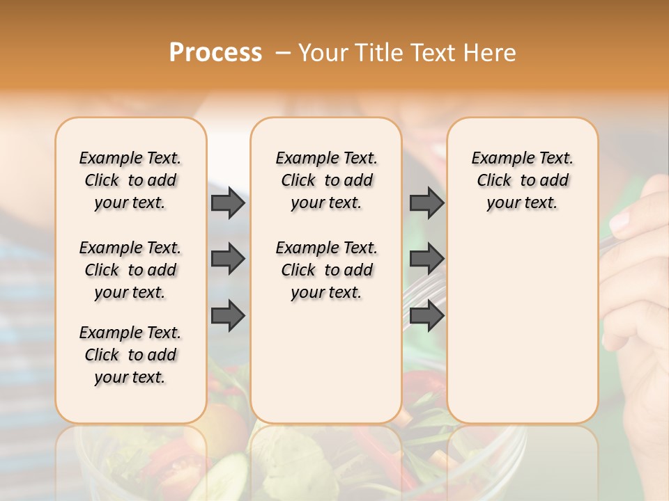 Vegetarian Female Meal PowerPoint Template