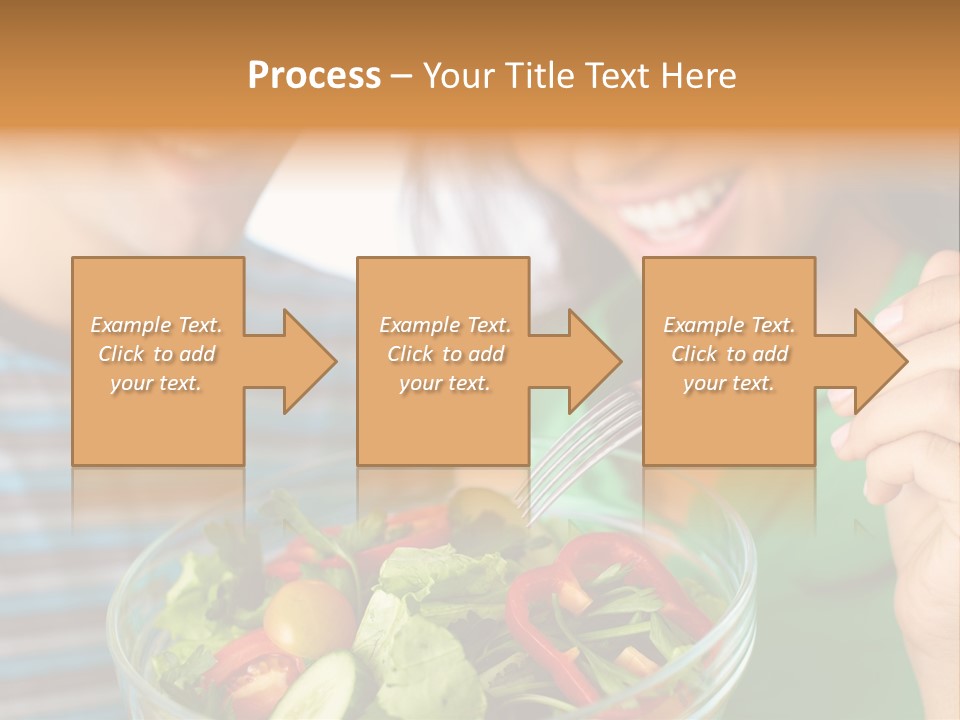 Vegetarian Female Meal PowerPoint Template