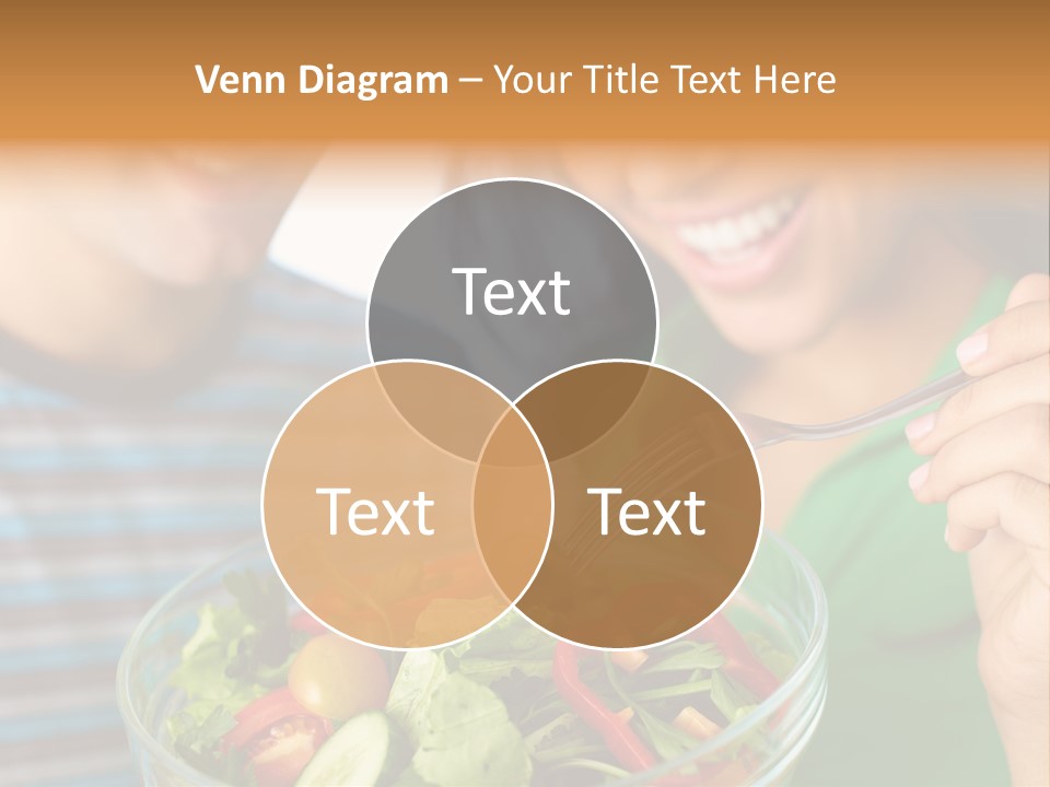Vegetarian Female Meal PowerPoint Template
