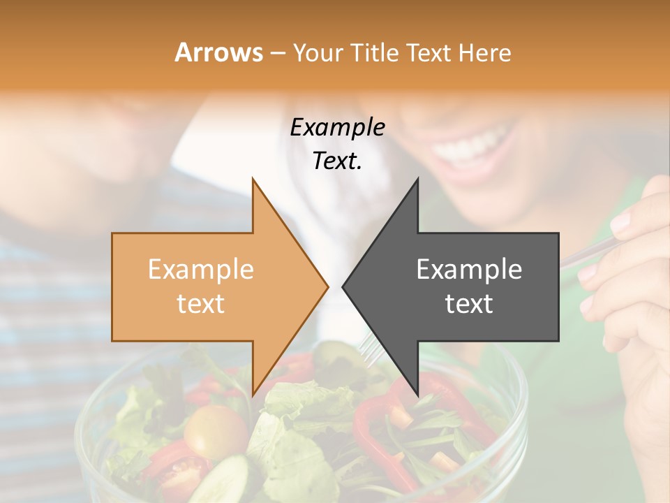 Vegetarian Female Meal PowerPoint Template