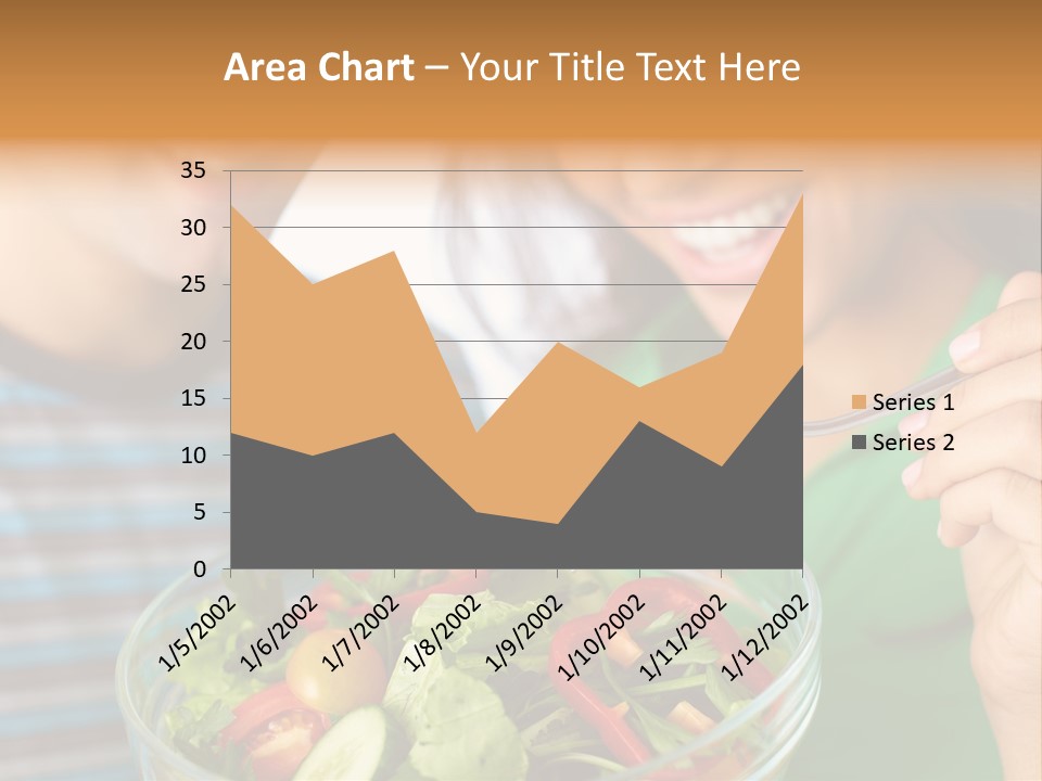 Vegetarian Female Meal PowerPoint Template