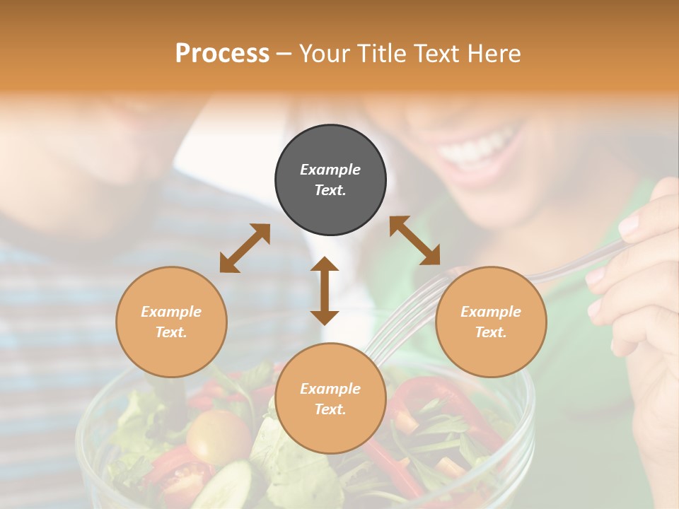 Vegetarian Female Meal PowerPoint Template