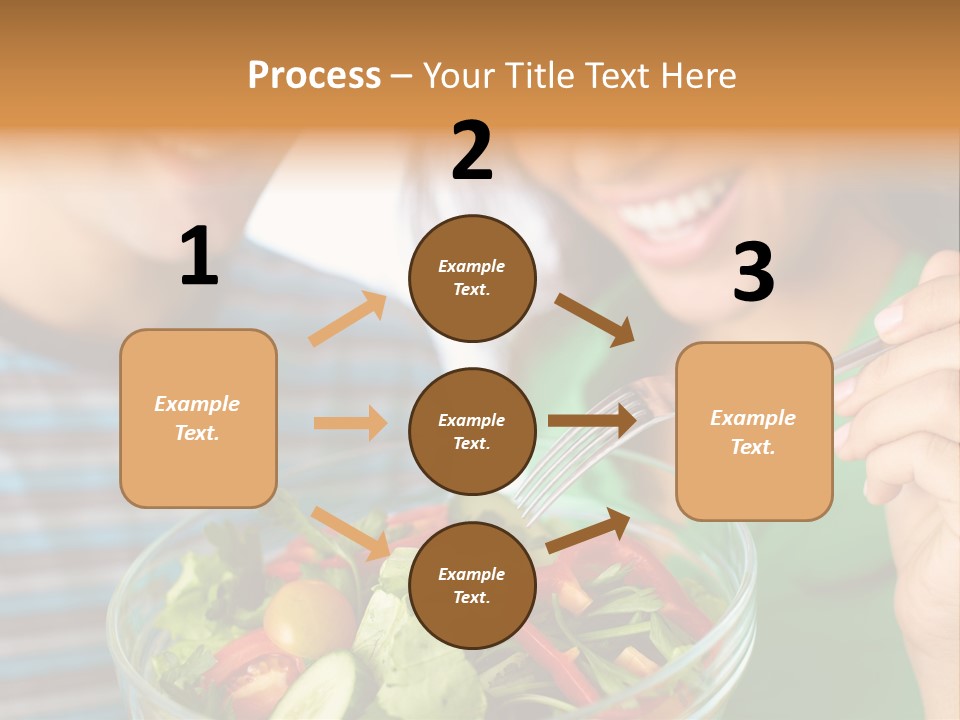 Vegetarian Female Meal PowerPoint Template