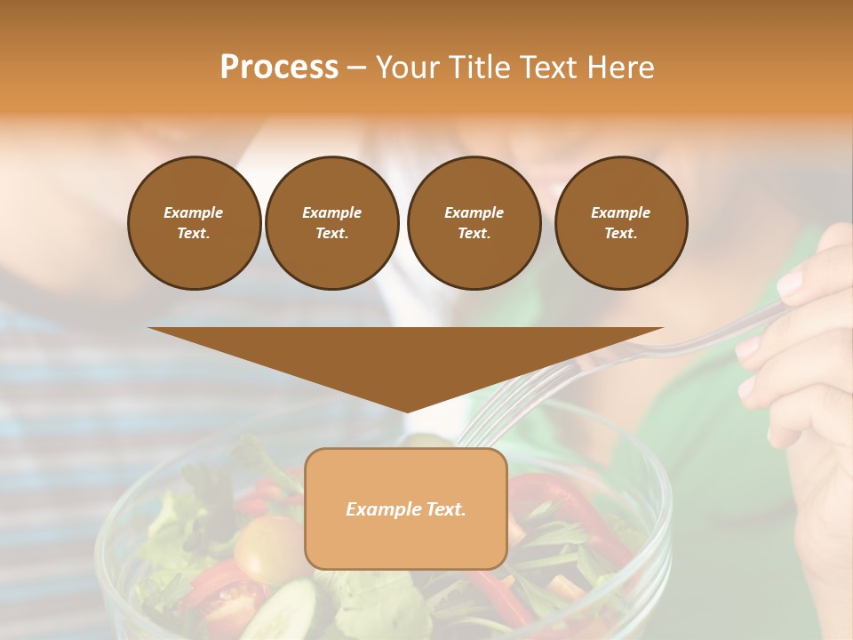 Vegetarian Female Meal PowerPoint Template