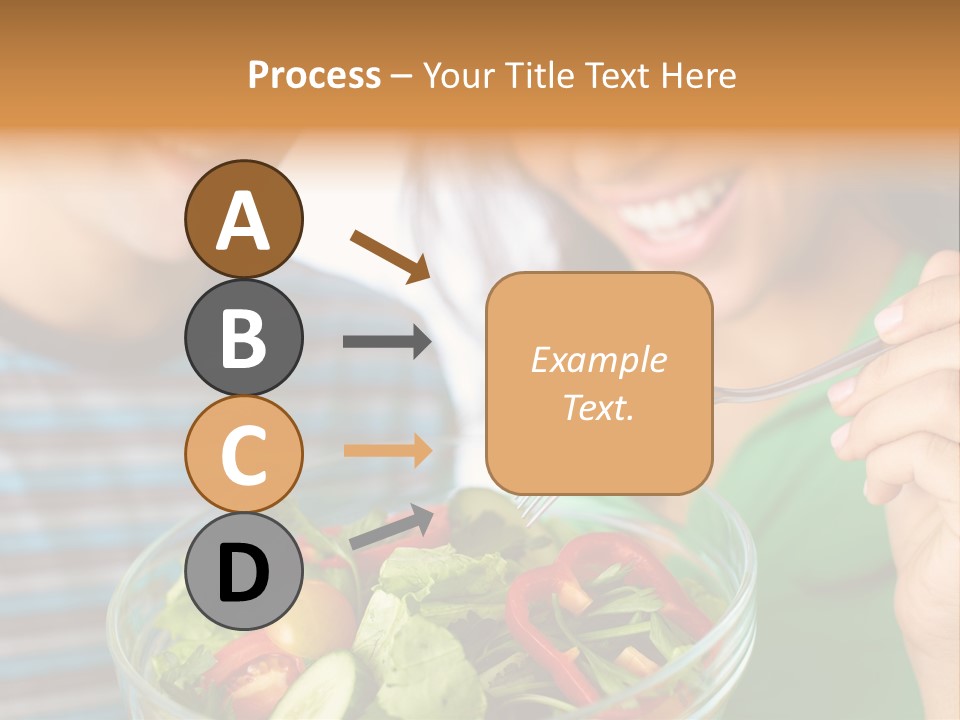 Vegetarian Female Meal PowerPoint Template