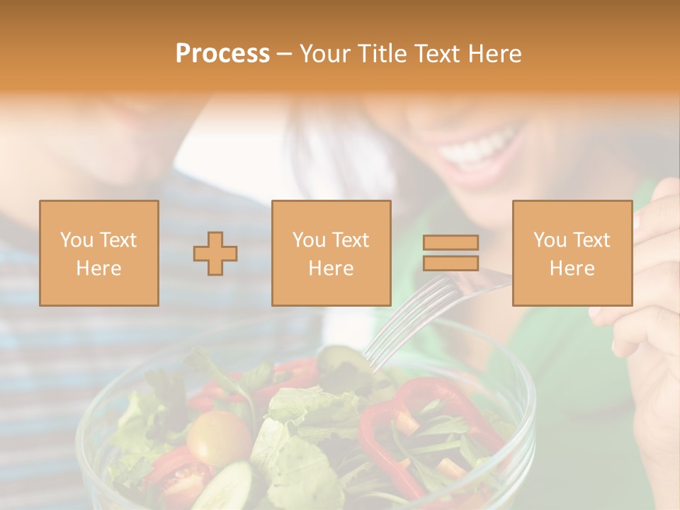 Vegetarian Female Meal PowerPoint Template