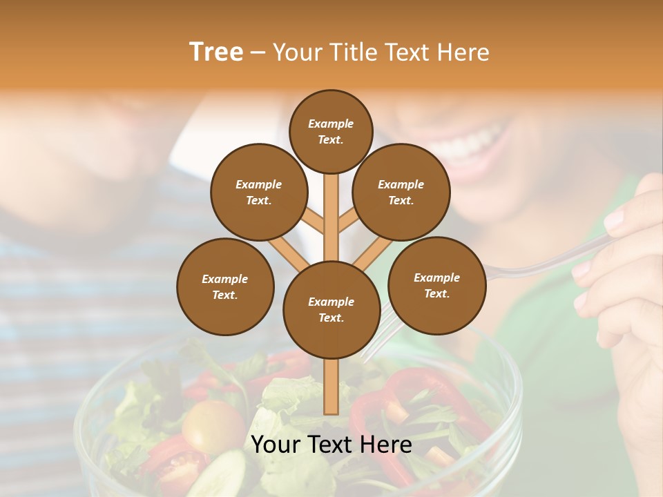 Vegetarian Female Meal PowerPoint Template