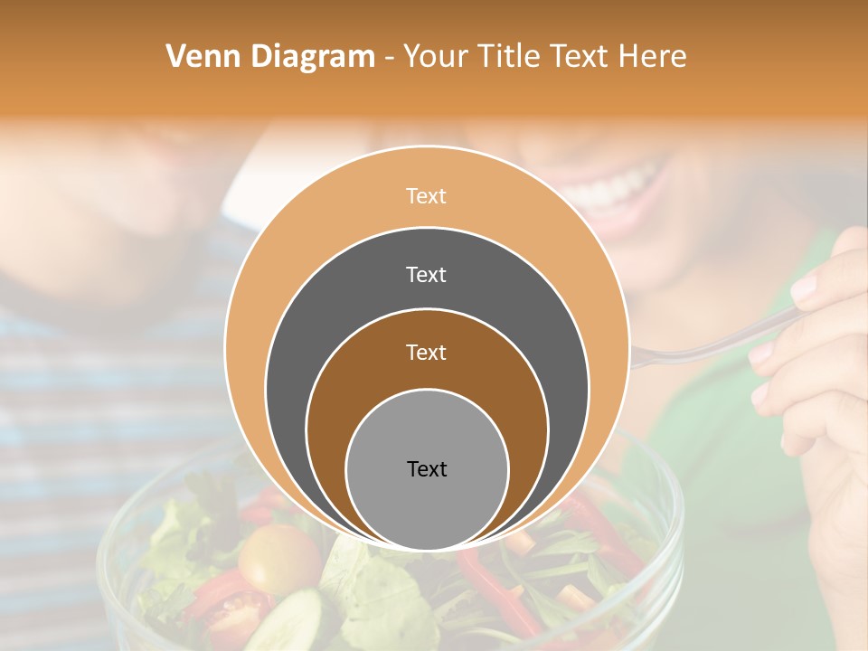 Vegetarian Female Meal PowerPoint Template