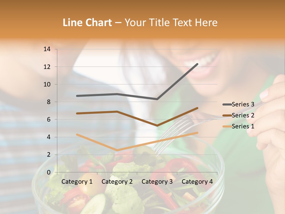 Vegetarian Female Meal PowerPoint Template