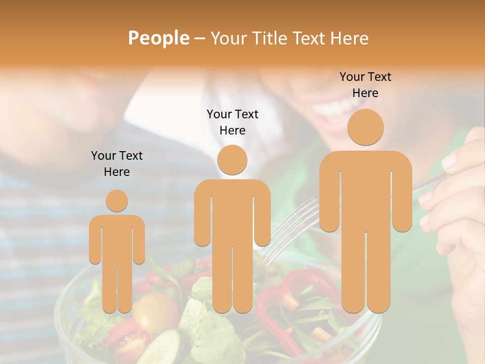 Vegetarian Female Meal PowerPoint Template