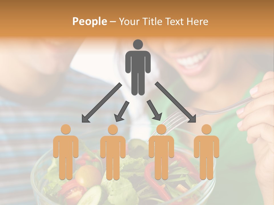 Vegetarian Female Meal PowerPoint Template