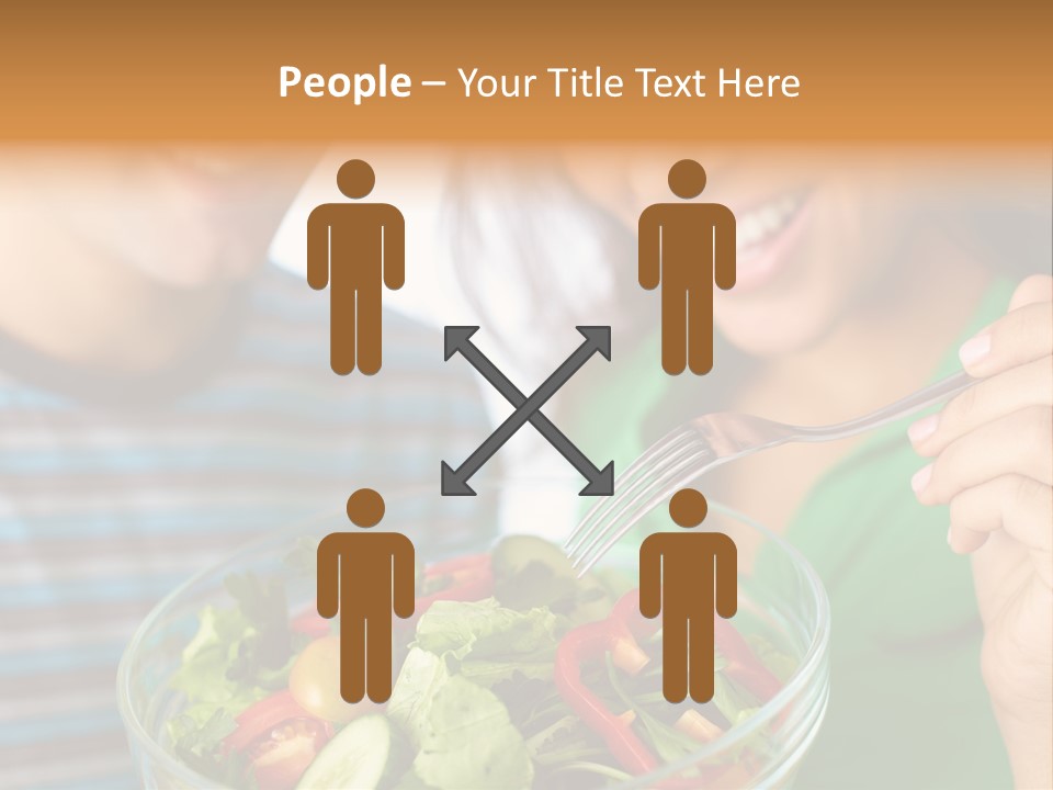 Vegetarian Female Meal PowerPoint Template