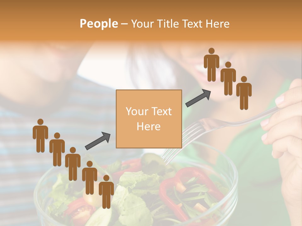 Vegetarian Female Meal PowerPoint Template