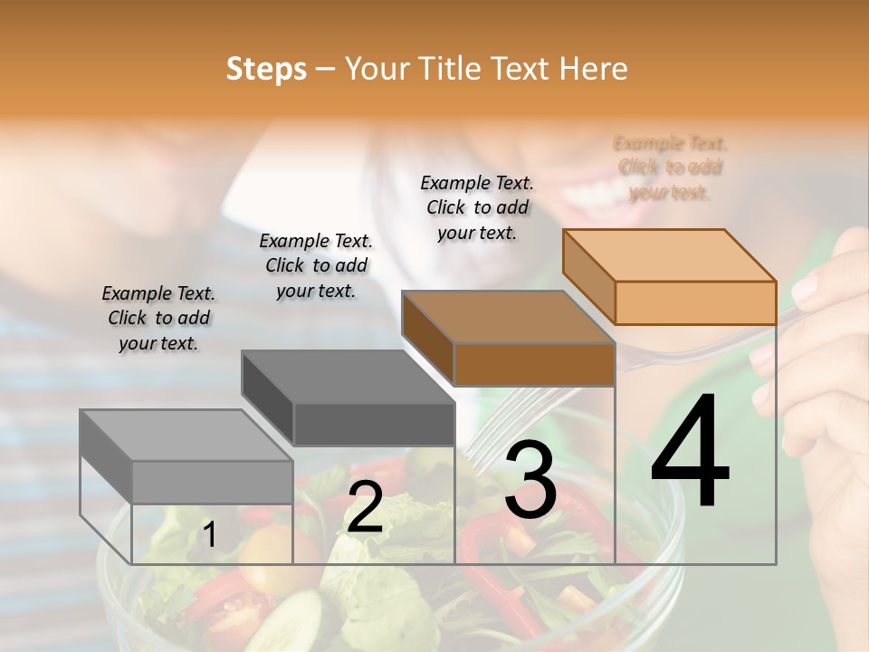 Vegetarian Female Meal PowerPoint Template