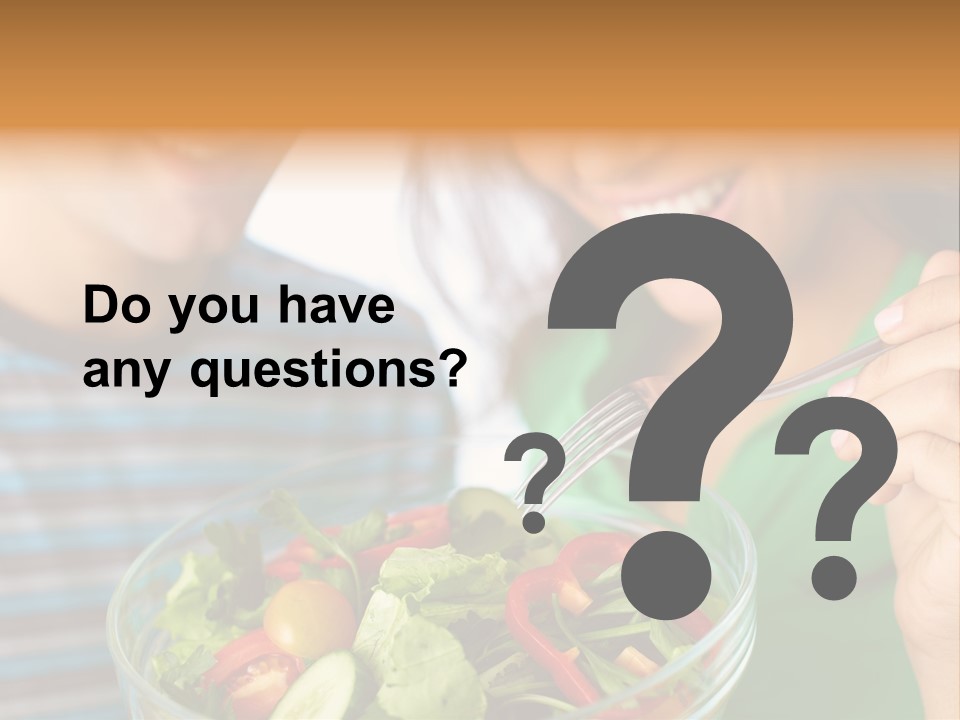 Vegetarian Female Meal PowerPoint Template