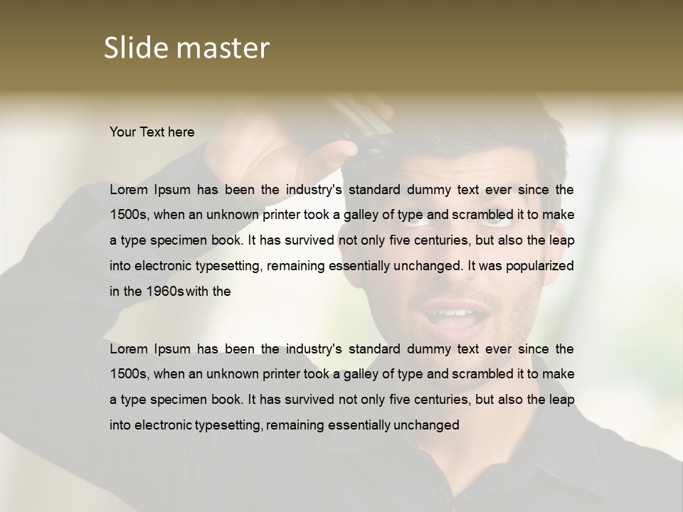 Electricity Young Haircut PowerPoint Template