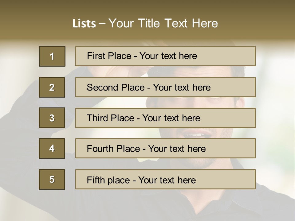 Electricity Young Haircut PowerPoint Template