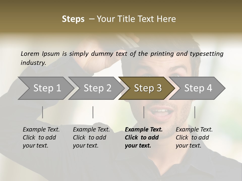 Electricity Young Haircut PowerPoint Template