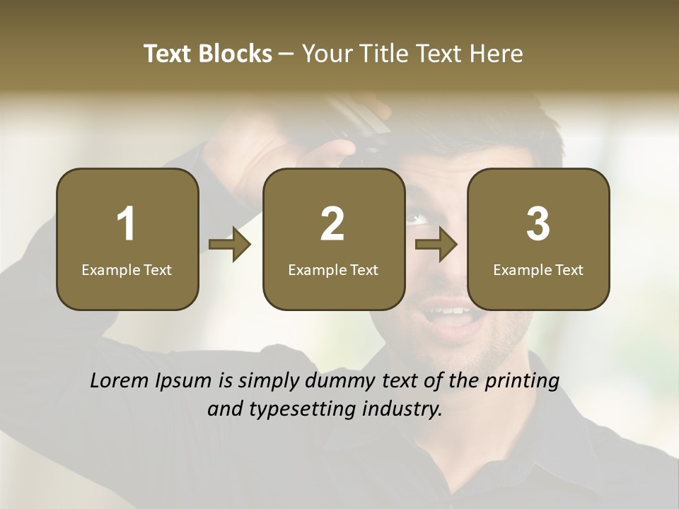 Electricity Young Haircut PowerPoint Template