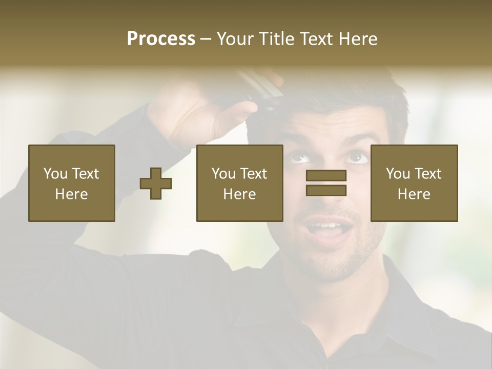Electricity Young Haircut PowerPoint Template